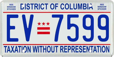 DC license plate EV7599