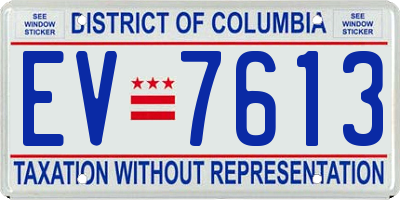 DC license plate EV7613