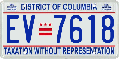 DC license plate EV7618