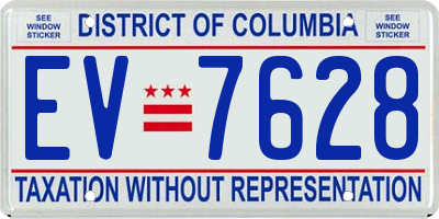 DC license plate EV7628