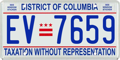 DC license plate EV7659