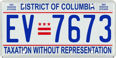 DC license plate EV7673