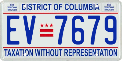 DC license plate EV7679