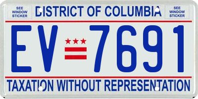 DC license plate EV7691