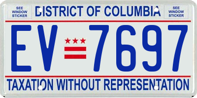 DC license plate EV7697