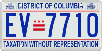 DC license plate EV7710