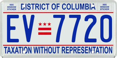 DC license plate EV7720