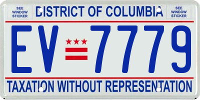 DC license plate EV7779