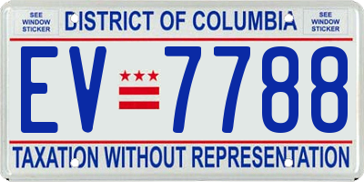 DC license plate EV7788