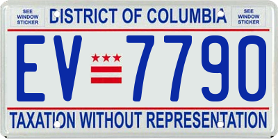 DC license plate EV7790