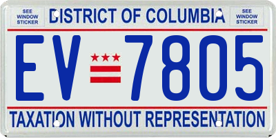 DC license plate EV7805