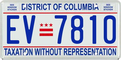 DC license plate EV7810