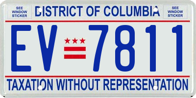 DC license plate EV7811