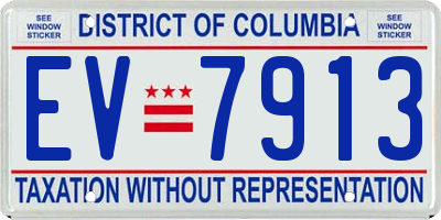 DC license plate EV7913