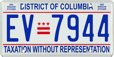 DC license plate EV7944