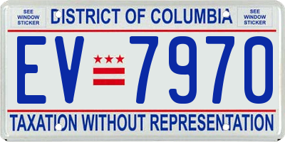 DC license plate EV7970