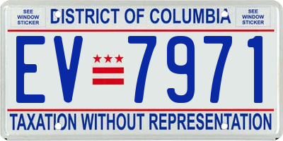 DC license plate EV7971