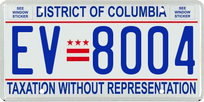 DC license plate EV8004