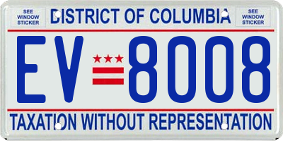 DC license plate EV8008