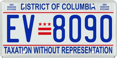 DC license plate EV8090