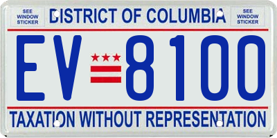 DC license plate EV8100