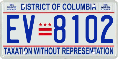 DC license plate EV8102