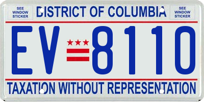 DC license plate EV8110