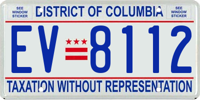 DC license plate EV8112