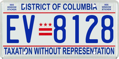 DC license plate EV8128