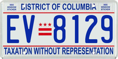 DC license plate EV8129