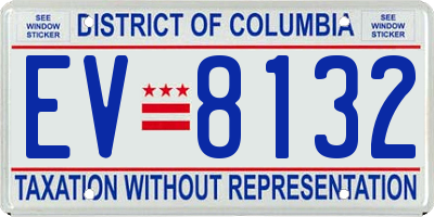 DC license plate EV8132