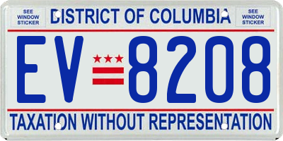 DC license plate EV8208