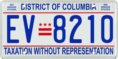 DC license plate EV8210