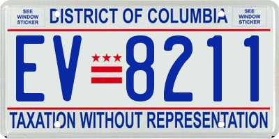 DC license plate EV8211