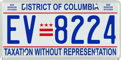 DC license plate EV8224