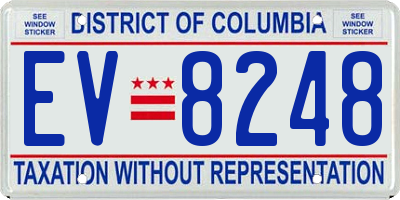 DC license plate EV8248