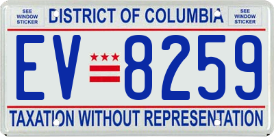 DC license plate EV8259