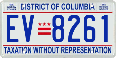 DC license plate EV8261