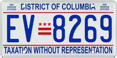 DC license plate EV8269