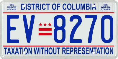 DC license plate EV8270