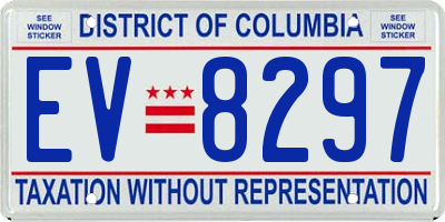 DC license plate EV8297