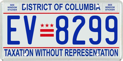 DC license plate EV8299