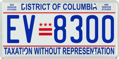 DC license plate EV8300