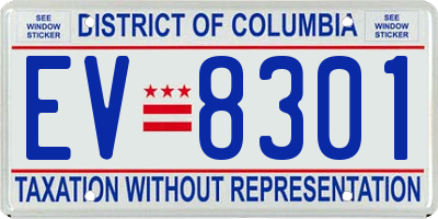 DC license plate EV8301