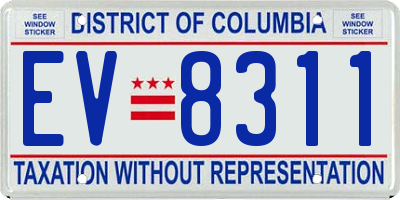 DC license plate EV8311