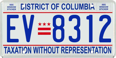 DC license plate EV8312