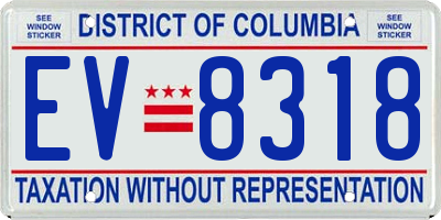 DC license plate EV8318