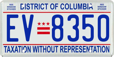 DC license plate EV8350