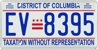 DC license plate EV8395