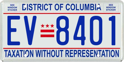 DC license plate EV8401